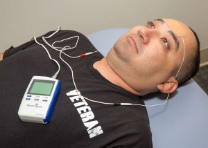 Veteran Ron Ramirez (PTSD Patient) using TNS neuromodulation device from Neurosigma, Inc.